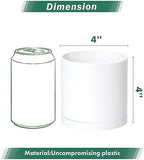 D'vine Dev 6-Pack White Plastic Planters with Saucers, 4 in, 74-Z-E-3 - Image 2