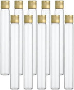PATIKIL 50pcs 25ml Test Tubes 5.71x0.71in Glass Clear Test Tube Containers by PATIKIL