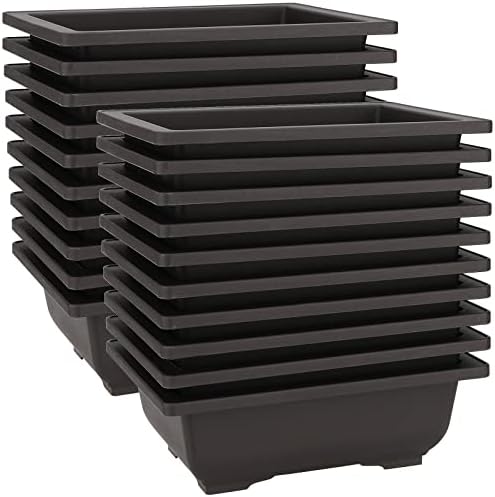 MANCHAP 20 PCS 8.9 Inch Plastic Bonsai Training Pots, Rectangular Bonsai Tree Planter Pot for Garden, Yard, Office, Home Decorative by MANCHAP