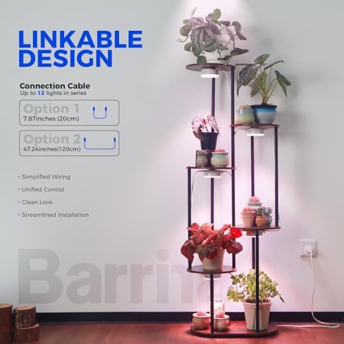 Barrina OG09 Puck Grow Light, 36W(4 x 9W), Pinkish White, Timer, 4 Packs - Image 2