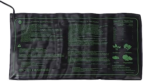 Seedling Heat Mat, PVC Stable Uniform Heat IP67 Waterproof Seedling Heat Mat, Soft Flexible 20X10inch Reptile Heat Pad, for Seed Starting[US] by WelcometoXHTLLO