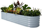 Vego garden Raised Garden Bed Kits, 17" Tall 9 in 1 8ft x 2ft Metal Raised Planter Bed for Vegetables Flowers Ground Planter Box, Sky Blue by Unknown