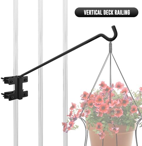 Heavy Duty Deck Hooks for Hanging Plants, Extension, Fence Hook for Flower Baskets, Bird Feeders, Wind Chimes, Outdoor Lights - Image 3