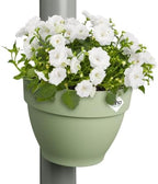 elho vibia campana drainpipe clicker 22cm flower pot - Pistachio Green - Image 3