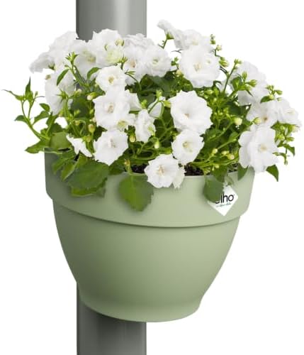 elho vibia campana drainpipe clicker 22cm flower pot - Pistachio Green - Image 3