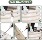 1MORE Galvanized Raised Garden Bed Outdoor,Planter Bed 8x2x1ft,White,2-Pk - Image 4