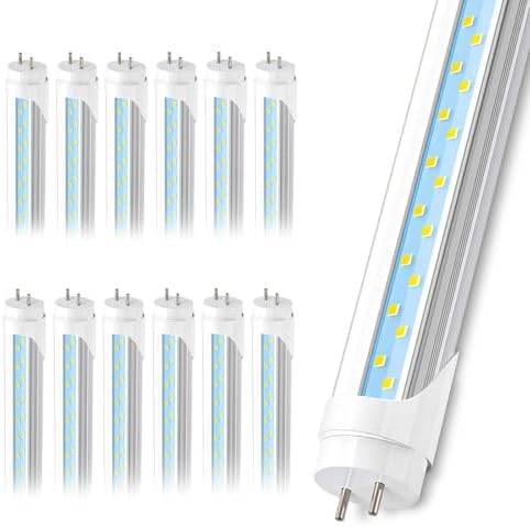 JESLED 3FT T8 LED Tube Light, 6000K Cool Bright White, 12 Pack by JESLED