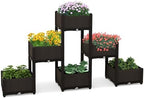 S AFSTAR Raised Garden Bed with Removable Legs & Brackets, 6 Pack Elevated Garden Planter Kits for Flowers Fruits Vegetables, Multiple Combination Planting Box Container for Garden Patio Balcony by Safstar