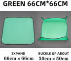 Repotting Mat Planting Mat Gardening Potting Pad Foldable Garden Plant Flower Pot Transplanting Waterproof Mats Plant Accessories 50cm-150cm(Green 66cmx66cm) - Image 2