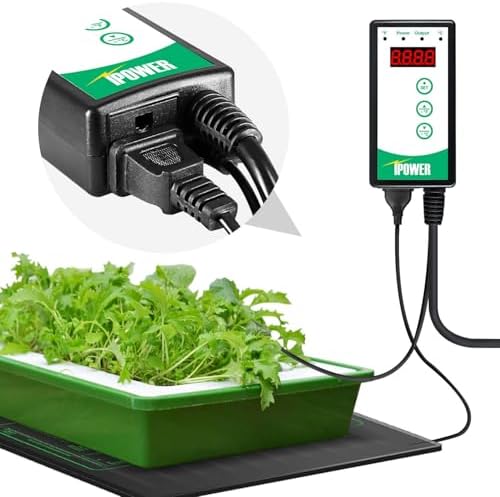iPower 20"x20.75" Seedling Heat Mat and Digital Thermostat Combo Set, Warm Hydroponic Heating Pad for Germination, Indoor Gardening, Greenhouse - Image 6