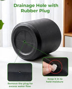 homenote 13.2/10.5/8.5 Inch Large Plastic Flower Pots with Drainage (3 Pcs) - Image 6