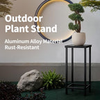 Tall Plant Stand Indoor, Black Aluminum Flower Rack Outdoor - Image 2