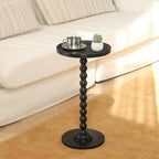 AWASEN Round Side Table, Small End Table for Small Spaces, Round Drink Accent Table Nightstand for Bedroom, Living Room, Corners, Office, Black - Image 2