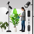 90W Dimmable Grow Light, Full Spectrum COB LED Triple-Head Floor Lamp with High CRI, 6/8/12H Timer, Adjustable Height (43"-83") & Angle – Standing Grow Lights for Indoor Plants (daylight 6000K) by Unknown