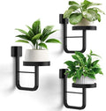 3 Pack Wall Plant Holder for Hanging Planters Indoor Outdoor Black by JOPBENG
