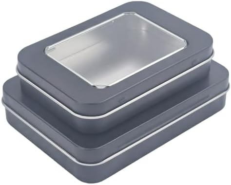 24 Pack Metal Storage Organizer Tins, Black, Mixed Sizes - Image 6