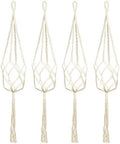 uxcell Macrame Plant Hanger Flower Pot Holder DIY Indoor Outdoor Hanging Rope Basket Retro Vintage-Inspired 39.4 Inch Length 4 Pcs by uxcell