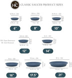 The HC Companies Flower Pot Saucers - Plastic Plant Saucer for Outdoors & Indoors - Traditional Design Plant Pot Trays for Water Drainage - Durable & Stylish Round Plant Tray (14-inch Slate Blue) - Image 4