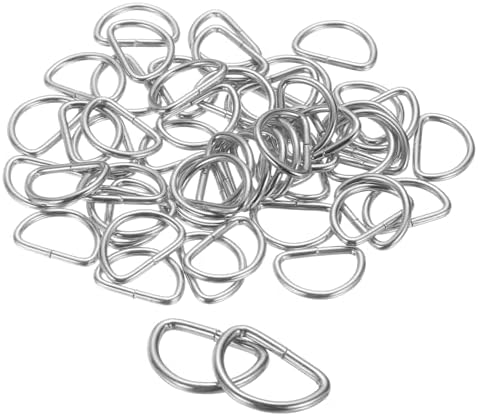 HARFINGTON D Ring Metal D-Shape Buckle Clips Multi-Purpose Buckle Strap Sewing Accessories for Collars Webbing Strap by HARFINGTON