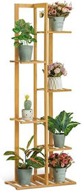 Magshion 6 Tier Bamboo Plant Stand, Display Shelf Holder Organizer with 7 Pot Positions for Living Room, Patio, Balcony, and Garden by Magshion