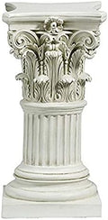 Design Toscano Corinthian Pedestal Column Plant Stand, Medium 29 Inch Tall, Cast Stone Resin, Antique Stone Finish by DesignToscano