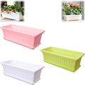 Window Box Planter for Outdoor & Indoor, Rectangular Flower Pot with Drainage Hole and Tray, Decorative Garden Planter Box for Windowsill Balcony Railing Garden and Patio (Multicolors, 3pc) by Unknown