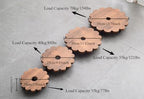 Solid Wood Planter Tray with Rollers, 360 degree rotating wheels Flower Pot Caddy for Home Garden Office Decor, Plant Pot Cart Vases Holder Whiskey Barrels Support Rack (Flower 30cm) - Image 4