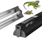 GlowUp 22inch 24W T5 5.0 UVB Light for Reptiles Light Fixture Combo Kit Reptile Lamp Tube Terrarium Hood UVB Light for Bearded Dragon Rainforest Dwelling Reptiles, Chameleons, Iguanas, Turtles by GlowUp