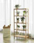 SONGMICS 5-Tier Bamboo Shelf, Freestanding Bathroom Storage Rack - Image 5