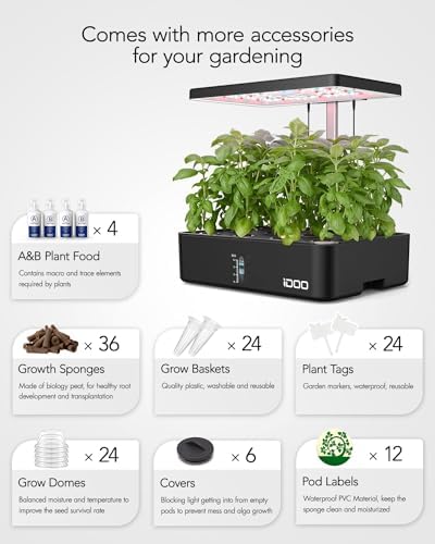 iDOO Indoor Garden Hydroponics Growing System for Growing Plants & Lettuce - Image 3