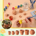 Maxdot 36 Pcs Small Terracotta Pot Tiny Clay Pots Bulk, 1.34 Inch, 6 Style - Image 4