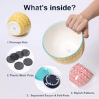 Selamica Ceramic Plant Pots, Indoor Flower Pots for Indoor Plants, 3.5+4.6+5.5 Planters with Drainage Hole & Saucer, Set of 3, Home Decor, Assorted Colors - Image 3