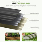 G GOOD GAIN Raised Garden Bed Outdoor, 4-in-1 Modular Metal Planter, Grey - Image 4