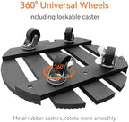 6-Pack 12" Round Plant Stand with 360° Lockable Caster Wheels, 220 lbs Capacity, Heavy-Duty Weather Resistant WPC Plant Caddy for Large Planters, Indoor Outdoor - Image 6