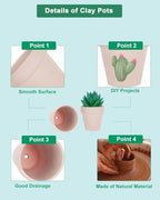 vensovo 48 Pcs 2" Tiny Terracotta Pots with Drainage,Pink Clay Pot - Image 4