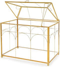 REDHUGO Glass Planter Terrarium with Lid, Indoor Display Box, Gold by REDHUGO