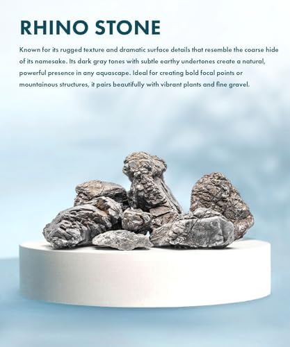 SubstrateSource Natural Aquarium Stones - Neutral Gray with Cream & Brown Accents, Weathered Layered Aquascaping Rocks for Canyon Builds, Betta Fish Tank, Cichlids & Reptile Enclosure - Rhino, 10 LB - Image 2