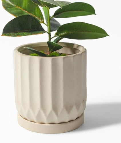 Front Porch Planters Desktop Flower Pots, Modern Minimalist Style Flower Pots, Light Luxury Flower Pots with Drainage Holes Planter Boxes Outdoor (Color : Does not Include Base) - Image 4