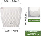 Dexceder 9x8 Self Watering Planter (Ivory White Rattan) - Image 3