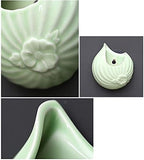 Liudan Hanging Basket Wall Hanging Planter Ceramic Small Flower Planter Indoor Hanging Sacklings Planters for Indoor Plants Home Decor Hanging Plant Pots (Color : Blue) - Image 3
