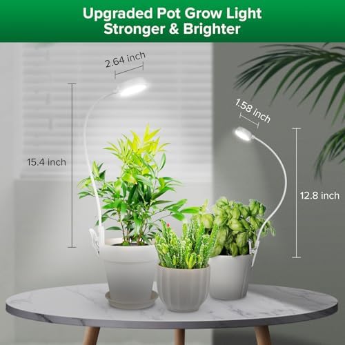 SANSI Grow Lights for Indoor Plants, LED Pot Clip Plant Light for Growing, 10 W+ 5 W, 2 Pack - Image 6