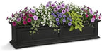 Mayne Fairview 48in Self-Watering Rectangular Window Box Planter, Black by Mayne