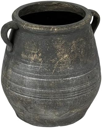 Creative Co-Op Whitewashed Terra-cotta Urn, Grey by Unknown