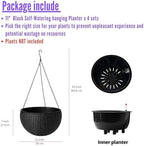 LaLaGreen Indoor Hanging Planters (11in, 4 Pack) Self-Watering Flower Pots - Image 2