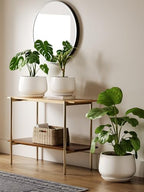 LE TAUCI Ceramic Planter, 12 Inch, Large Plant Pot, Indoor Plant Pot, White - Image 4