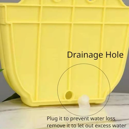 4 Pcs Hanging Planters Flower Pot, Colorful Resin Wall Plant Basket Flower Hanger, Indoor Outdoor Detachable Hook Bucket Plants Holder for Garden Balcony Fence Window Trellis Mounted (Blue) - Image 4