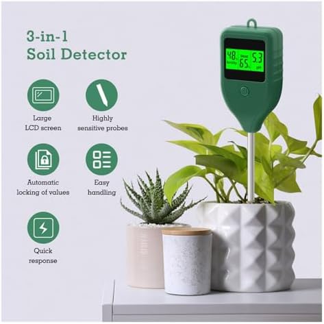 3-in-1 Soil Tester Fertility Humidity PH Meter Digital LCD Backlit Moisture Acidity Sensor for Outdoor Plants Gardening Farming - Image 3