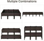 Outsunny 6 Piece Raised Garden Bed with Legs Planter Box Raised Bed, Brown - Image 5