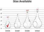 WGV Glass Hanging Plant Terrarium Bulk, Width 3", Height 5.5", Teardrop DIY Air Succulent Planter Clear Tea Light Votive Candle Holder, Wedding Event Office Home Outdoor Decor, 6 Pieces - Image 3