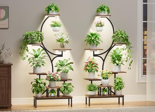 Plant Stand Indoor with Grow Light - 7 Tier Lighted Corner Plant Shelf Tall - Image 3